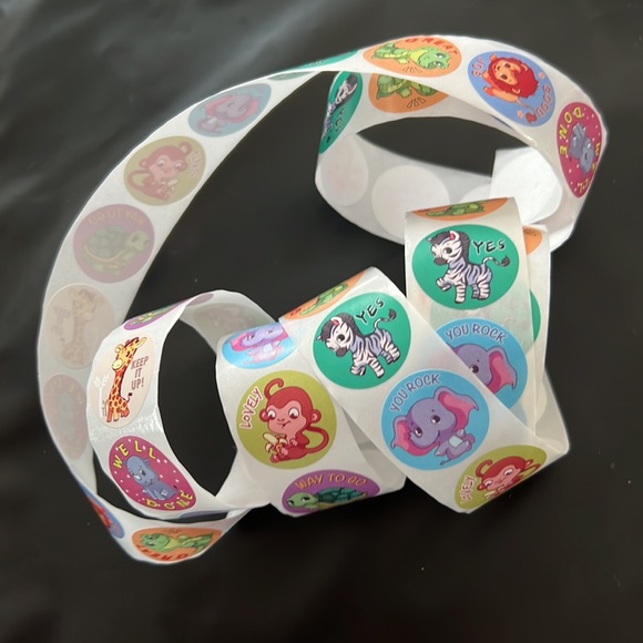 500 pcs Animal Stickers 1 inch (1 roll) - Picture 10 of 16